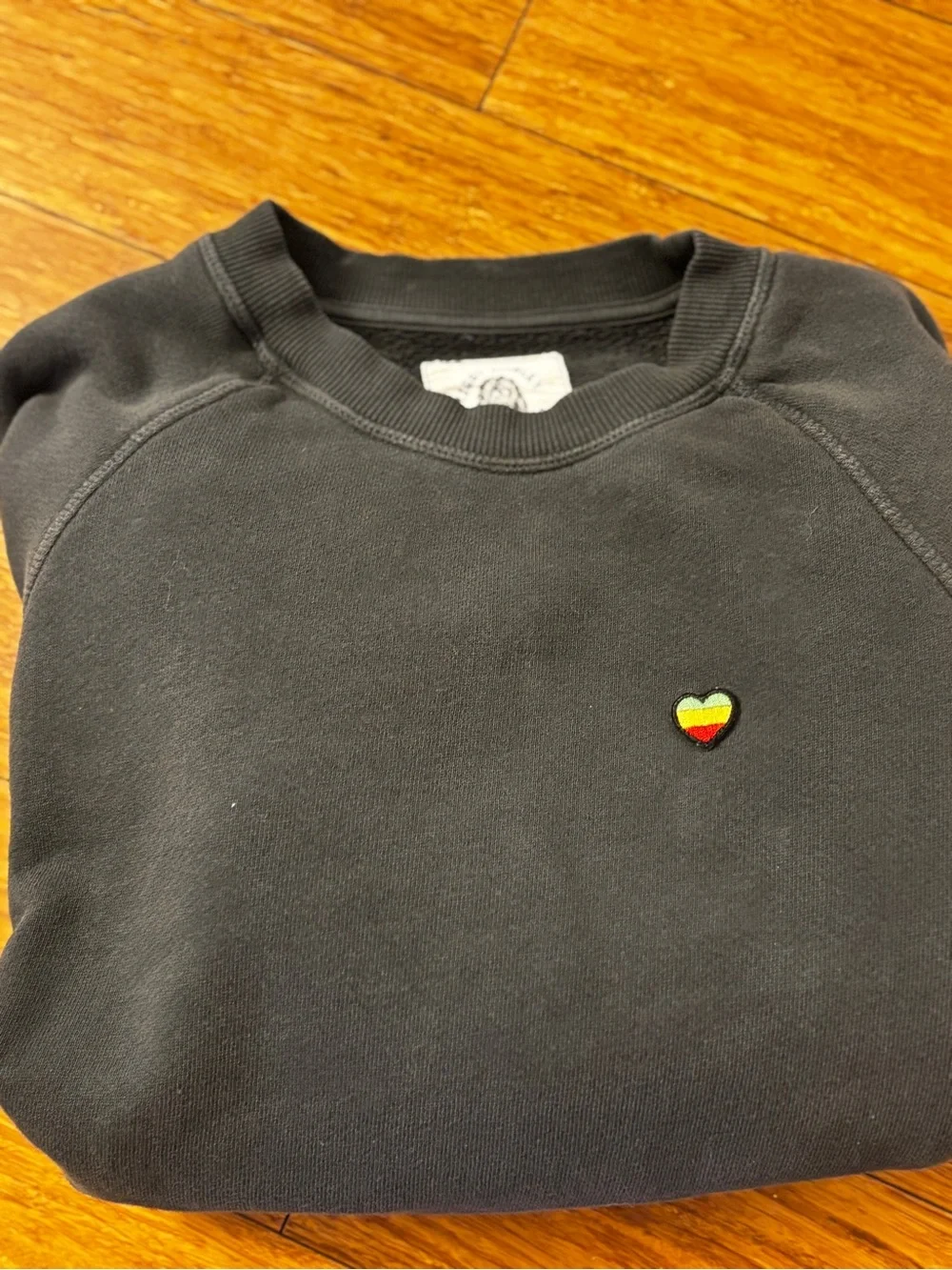 Ziggy Marley Spiritual Gangster grey Crewneck Sweatshirt with Small Heart patch